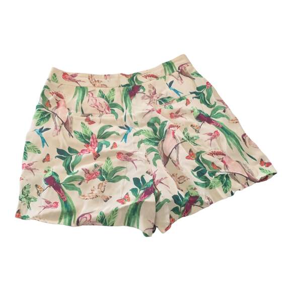 Ann Taylor size 4 small birds of paradise shorts side zip - Picture 1 of 6